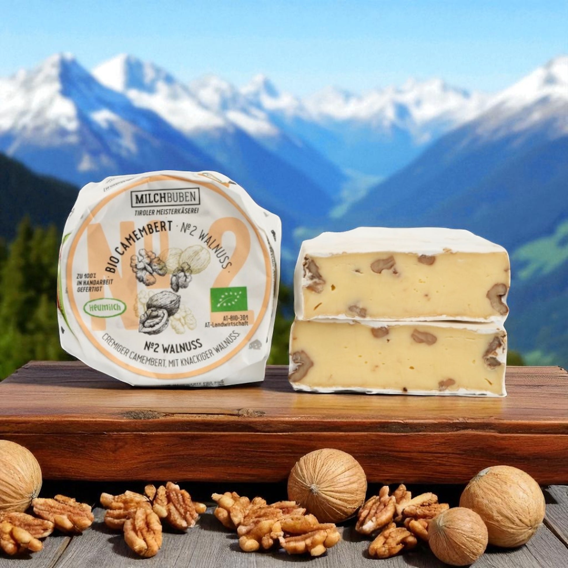 Organic Camembert Walnut 180g